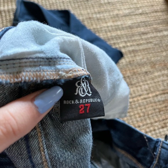 Rock & Republic Blue Straight Leg Jeans - Stella - Picture 4 of 6